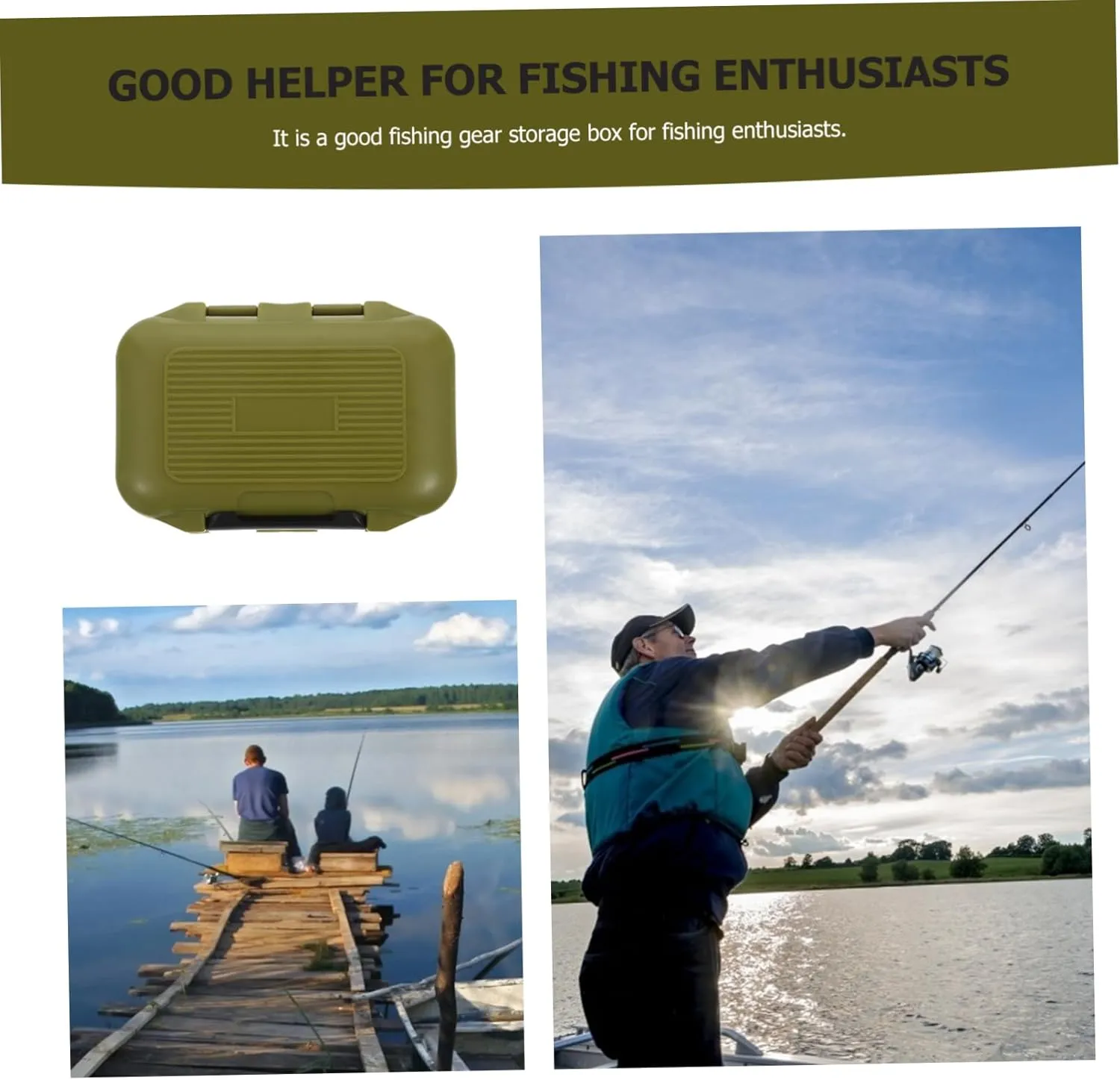 Happyyami 2 Pcs Box Fishing Box Large Hook Box Plastic