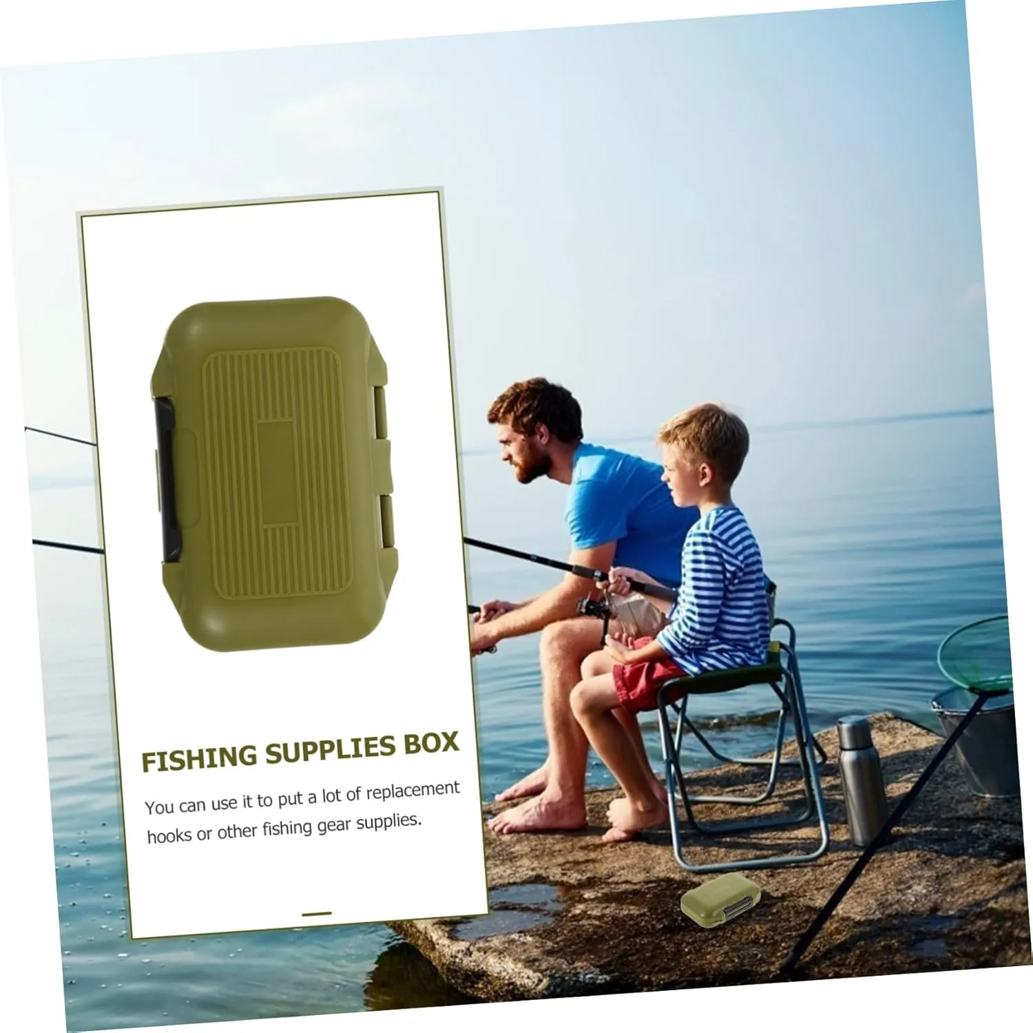Happyyami 2 Pcs Box Fishing Box Large Hook Box Plastic