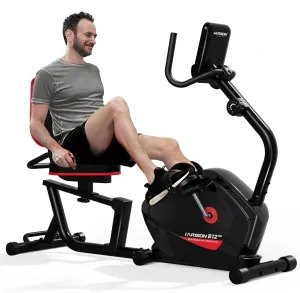 HARISON Recumbent Exercise bike for Home 400LBS Capacity, Magnetic Recumbent Exercise Bike with 2 in 1 LCD Monitor and Tablet Holder, Recumbent bikes for Adult and Seniors