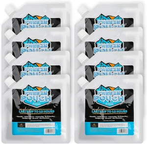 Healthy Packers Reusable Ice Packs - Freeze Pouches - Long-Lasting for Lunch Bags, Lunch Boxes - Cooler Accessories for School, Camping, Fishing