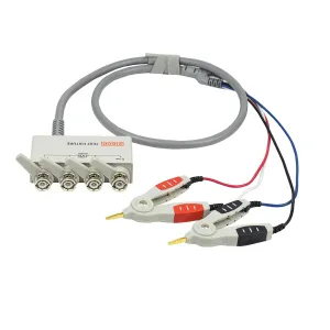 High-Precision LCR-06B 4 Wire Kelvin Clip, Kelvin Clip Test Lead,Four-Terminal Kelvin Test Line with Shielding Box,for use with 4 Terminal-Pair LCR Meters and Impedance Analyzers