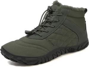 Hike Winter Footwear Barefoot Shoes Women Men, Autumn Winter Waterproof Wide Toe Box Barefoot Shoes Walking Boots Warm Sneaker