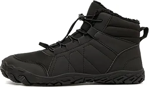Hike Winter Footwear Barefoot Shoes Women Men, Autumn Winter Waterproof Wide Toe Box Barefoot Shoes Walking Boots Warm Sneaker