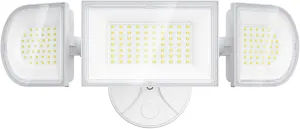 iMaihom 100W Flood Lights Outdoor, 9000LM Ultra Bright Security Lights, 3 Adjustable Heads Flood Lighting, IP65 Waterproof, 6500K Switch Controlled Floodlight for Yard Garage Court (White)