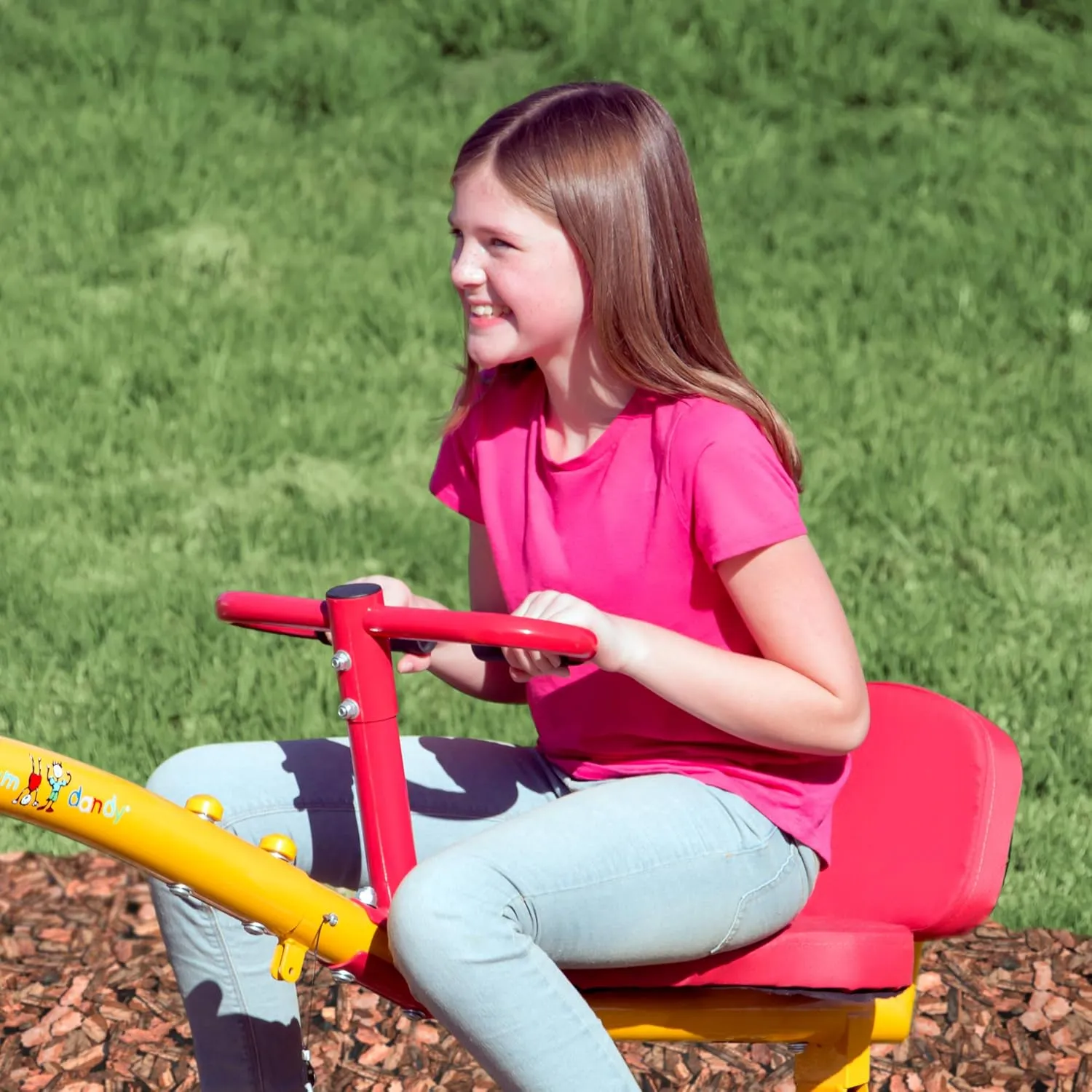Indoor & Outdoor Playground Equipment Teeter Totters, 360 Spinning Seesaw, Swing Set for Children Exercises Age 3-12