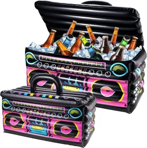 Inflatable Cooler for Parties, Radio Designed Style Inflatable Drink Cooler for Parties, Blow up Party Cooler for 80s90s Party Decorations
