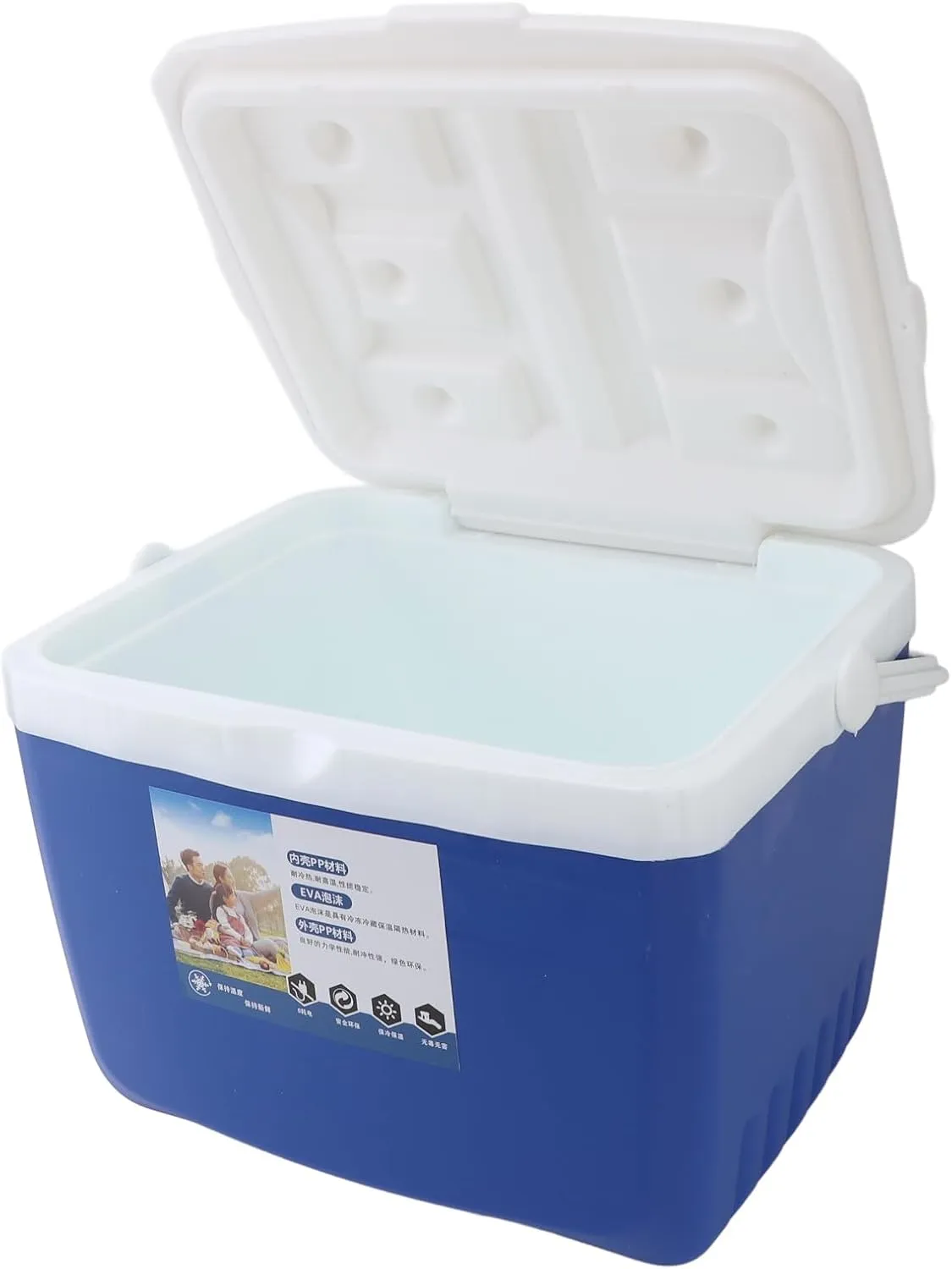 Insulated Cooler, 13L Portable Cooler Box Camping Coolers Leakproof Outdoor Cooler with Carry Handle Small Cooler Hard Shell for Beach, Drink, Beverage, Camping, Picnic, Fishing,