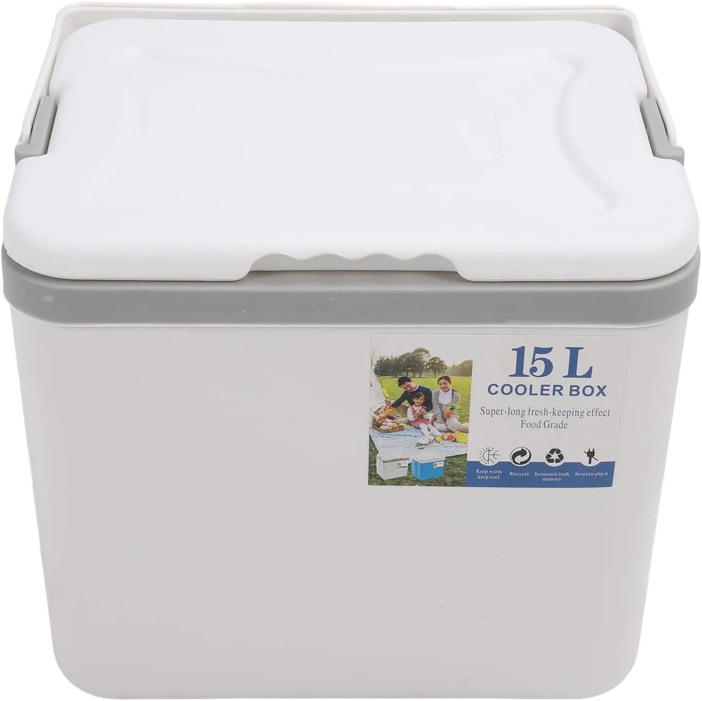 Insulated Cooler, 15L Portable Cooler Camping Coolers Lasting Cooling Insulation Hard Cooler Box Small Cooler Hard Shell for Beach, Drink, Beverage, Camping, Picnic, Fishing,