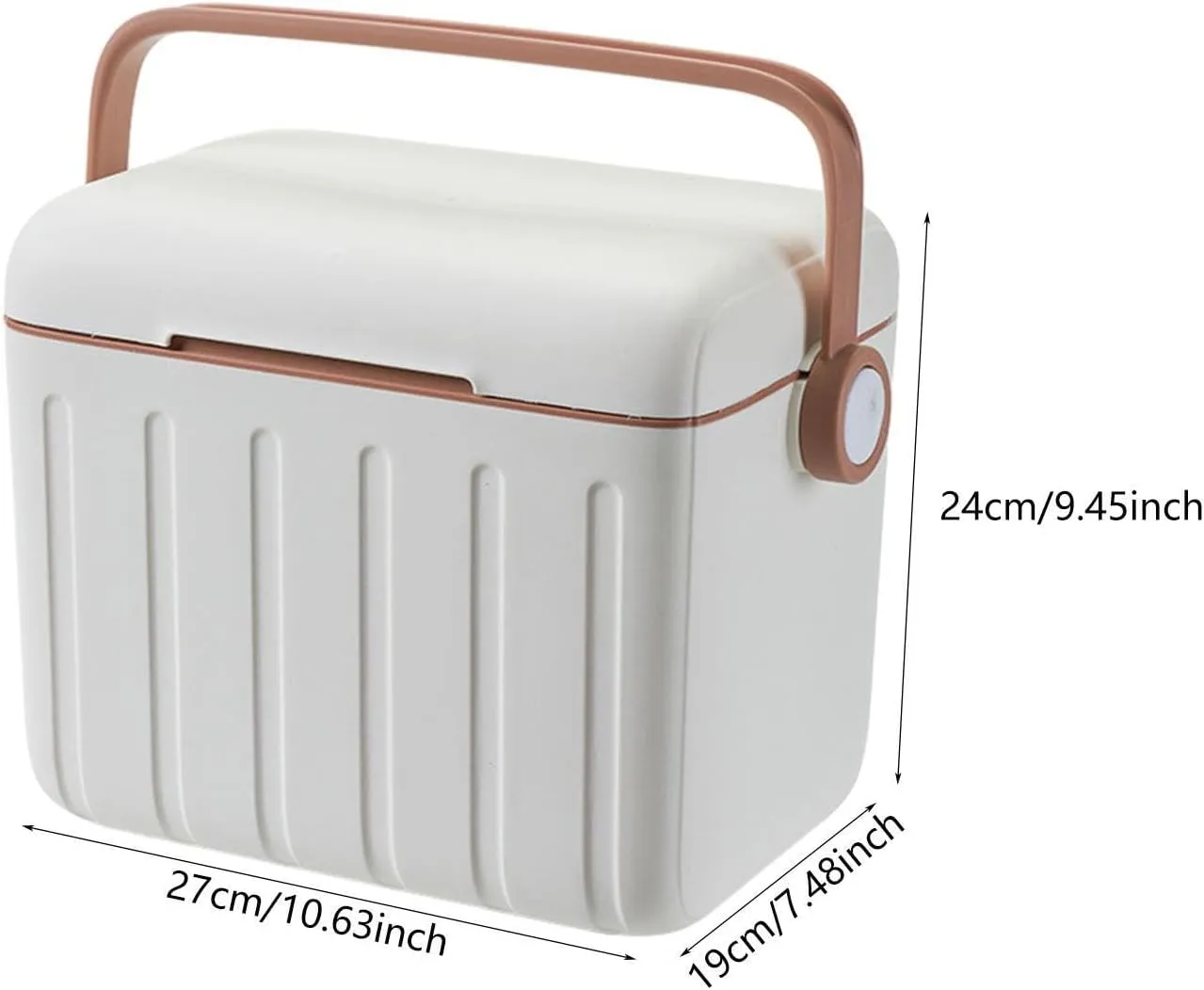 Insulated Cooler Box Cold/Heat Preservation Cooler with Handle Carrier Container Ice Box for Beach Indoor Outdoor Picnic BBQ
