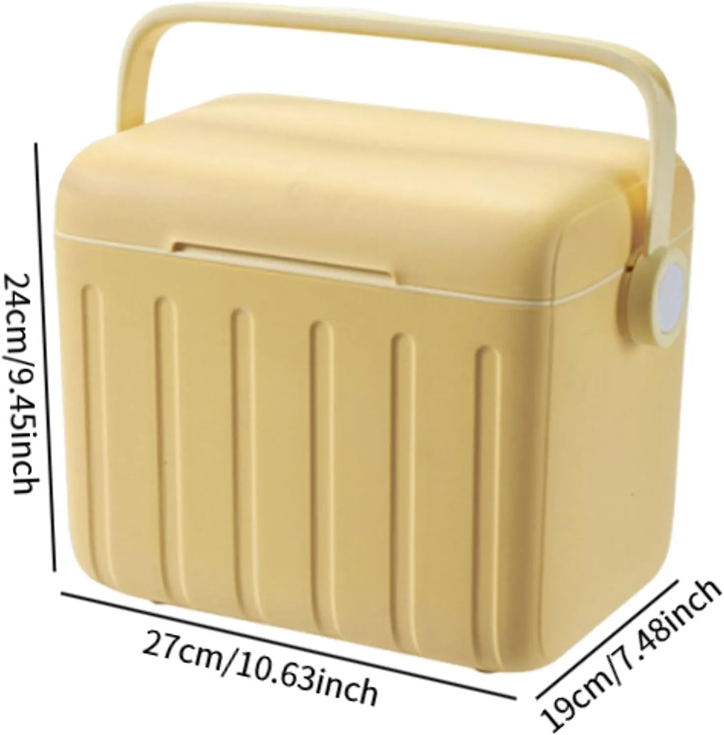 Insulated Cooler Box Ice Chest Box with Handle Storage Container Cold/Heat Preservation Cooler for BBQ Party Travel Fishing