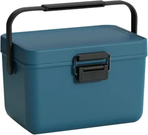 Insulated Mini Ice Chest with Portable Handles, 4qt Small Hard Cooler Lunch Box for Car Camping Picnic Beach Outdoor Cooler Refrigerated Box for Beach, Picnic, Camping, Boat