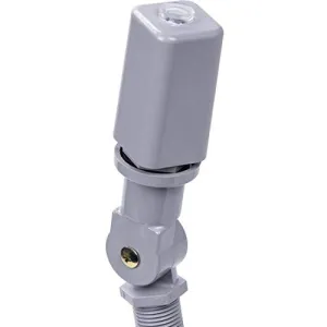 Intermatic EK4736S Nightfox™ Top Lens Stem and Swivel Mount Electronic Photocontrol - Reliable Light Sensing for Outdoor & Commercial HID and LED Fixtures - Non-Drift Sensor with 10,000  Switch Cycles