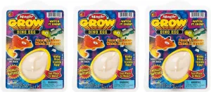 JA-RU Magic Grow Growing Dinosaur Toy (3 Eggs Assorted) Surprise Hatching Dino Eggs in Water for Kids. Jurassic Party Favors Easter Basket Stuffers Pinata Fillers. 312-3