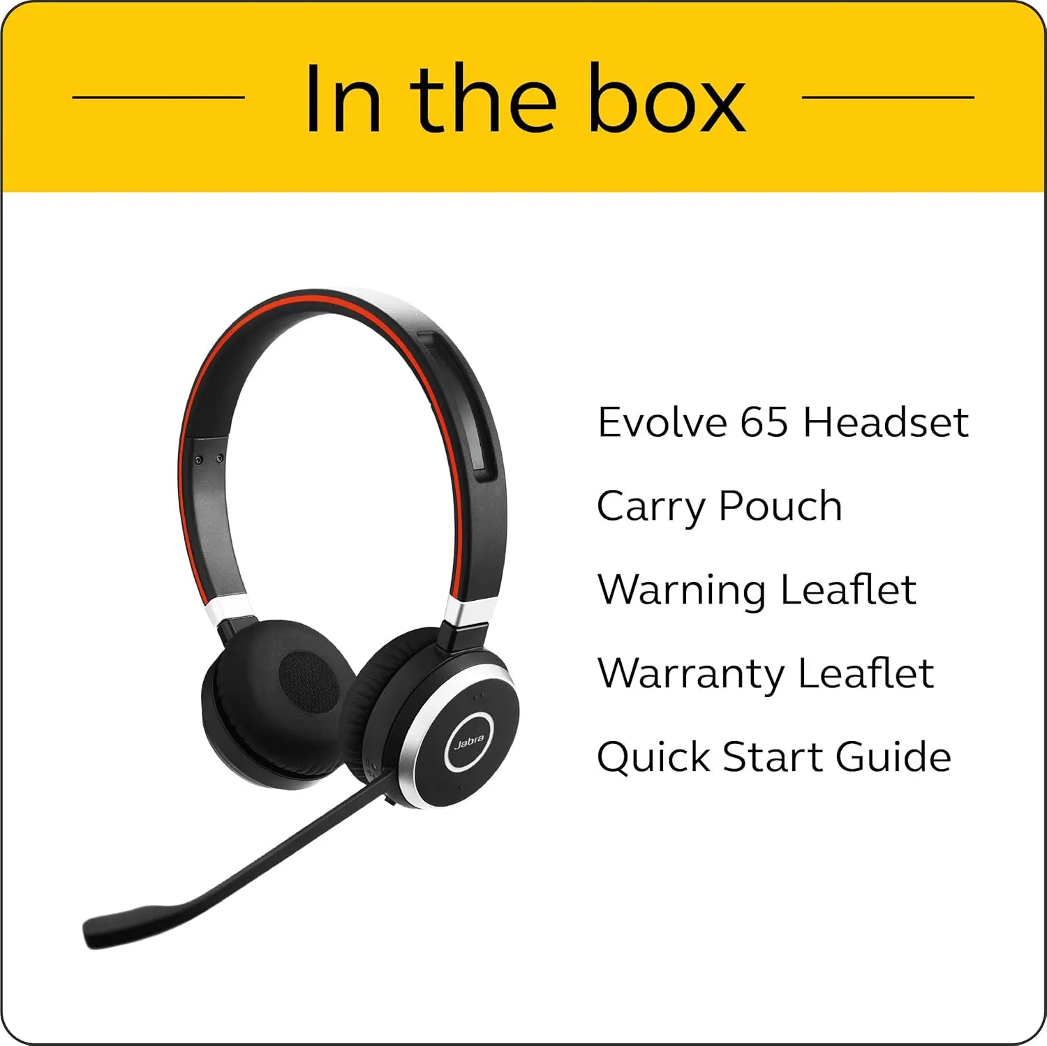 Jabra Evolve 65 UC Wireless Headset, Stereo – Includes Link 370 USB Adapter – Bluetooth Headset with Industry-Leading Wireless Performance, Passive Noise Cancellation, All Day Battery, Stereo Speaker