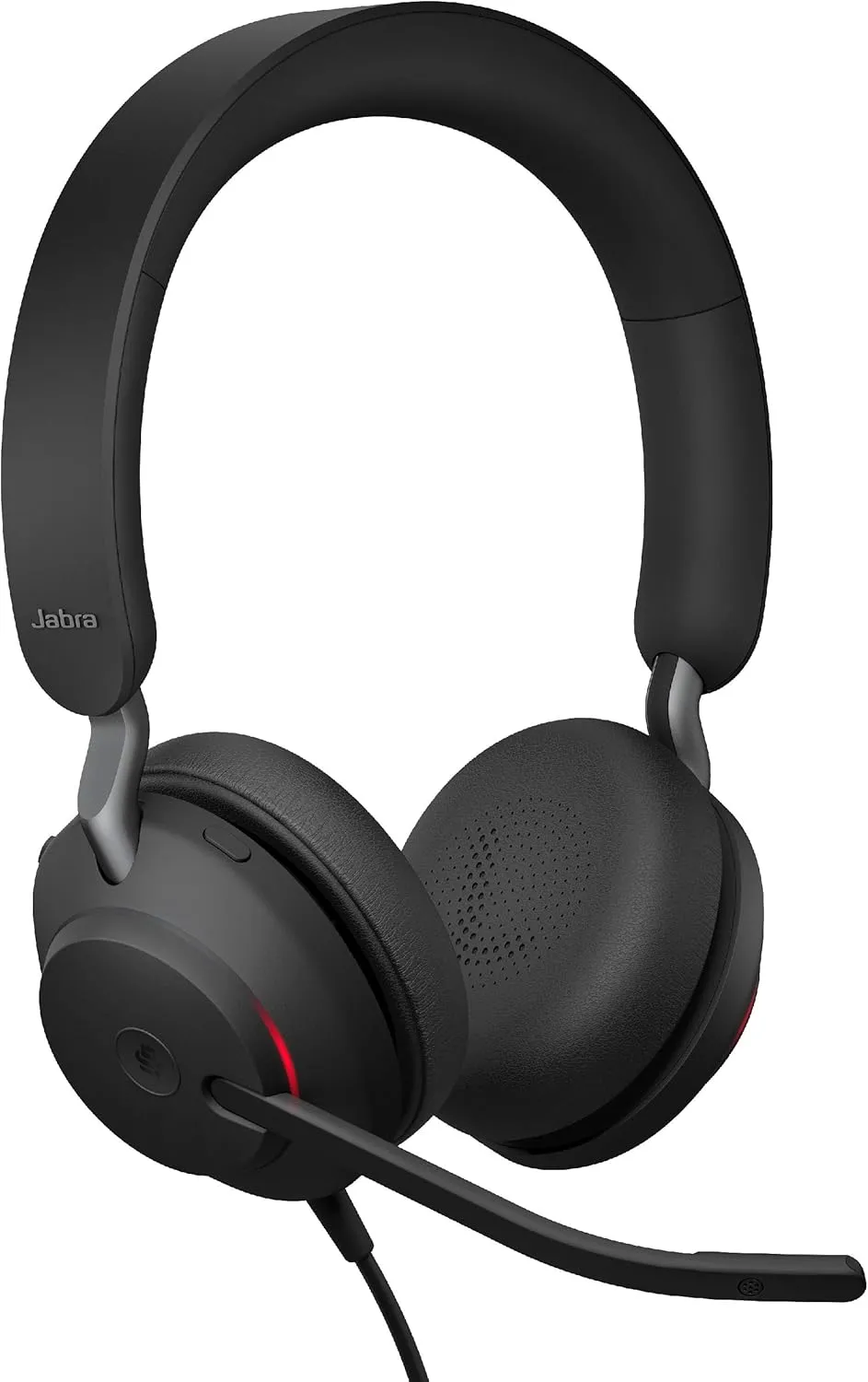 Jabra Evolve2 40 UC Wired Headphones, USB-C, Stereo, Black – Telework Headset for Calls and Music, Enhanced All-Day Comfort, Passive Noise Cancelling Headphones, UC-Optimized with USB-C Connection