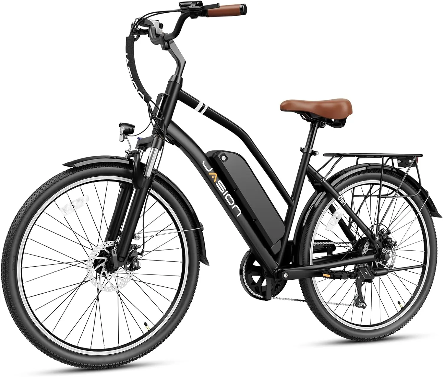 Jasion CB1 Electric Bike for Adults, 1000W Motor Peak Ebike, 450Wh Removeable Battery, 26'' City Cruiser Bicycle, 22 MPH Commuter Women Ebike, 7-Speed Gear