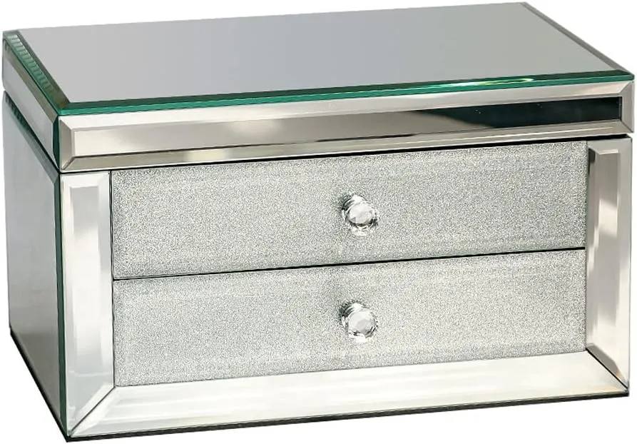Jewellery Storage Jewelry Box 2 Layer Jewelry Organizer With Drawers, Elegant Large Jewelry Boxes For Women Girls Gift, Jewlery Storage Case Jewellery Display Box