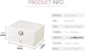 Jewellry Organizer Case Multilayer Jewelry Box Storage Box PU Leather Velvet Storage Box Watch Earring Necklace Ring Jewelry Box 8.85 Inches,for Rings Earrings Necklace interesting