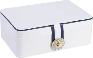 Jewelry Display Box Watch Case Jewelry Box Double Layer PU Large Capacity Earrings Jewelry Box Earrings Ring Multifunctional Jewelry Box Jewelry Storage Box Jewelry Display Box (Color : A)