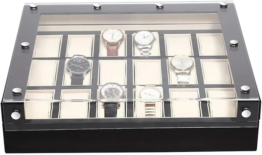Jewelry Display Box Watch Case Jewelry Box Multifunctional Watch Box Watch Large Capacity Storage Box Watch Box Watch Display Box Transparent Jewelry Box Jewelry Display Box (Size : Medium)