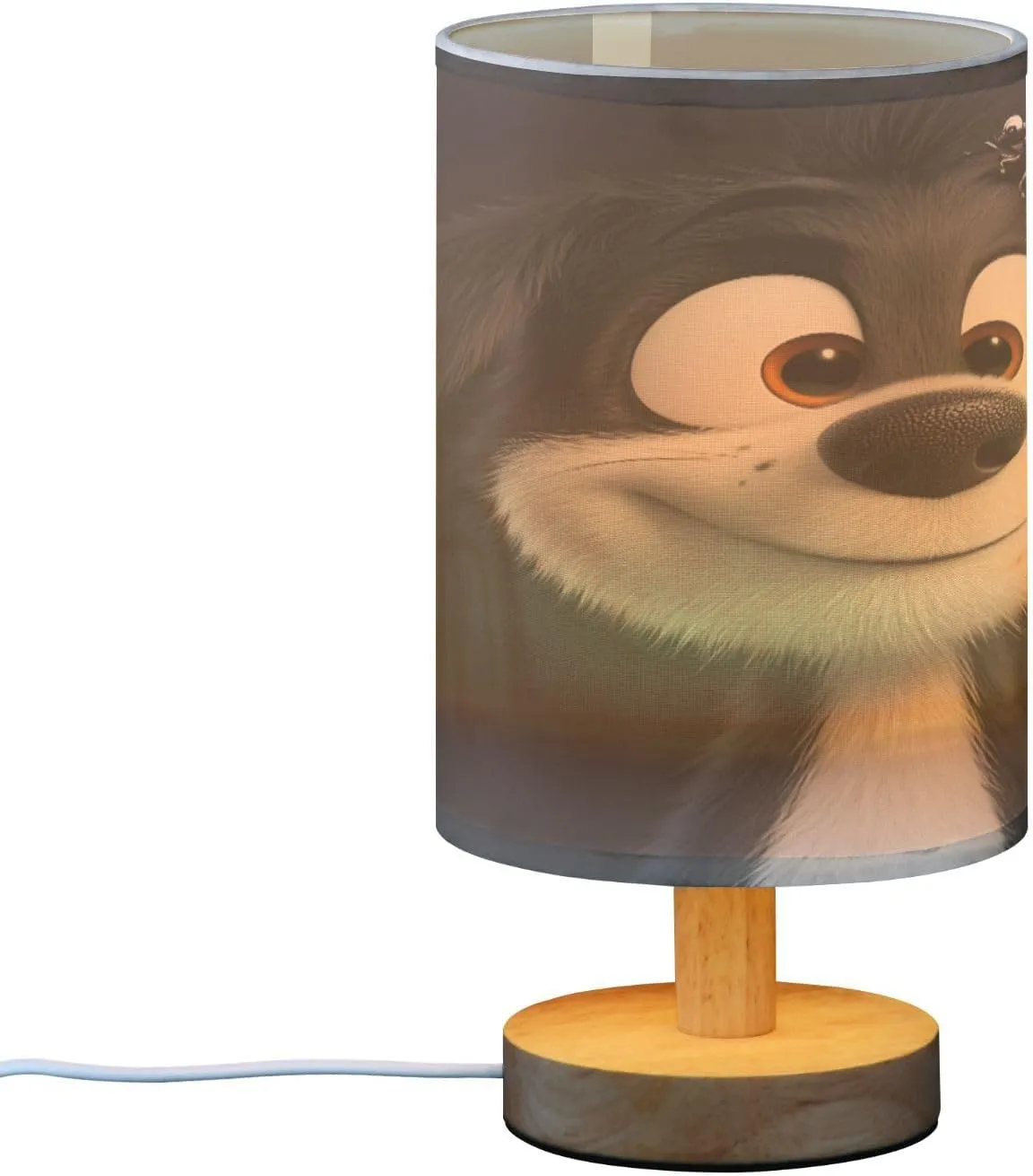 Joisal Cartoon Dog Pixar Black Lamps for Nightstad with USB Port USB Desk Lamp, Bedroom Essentials