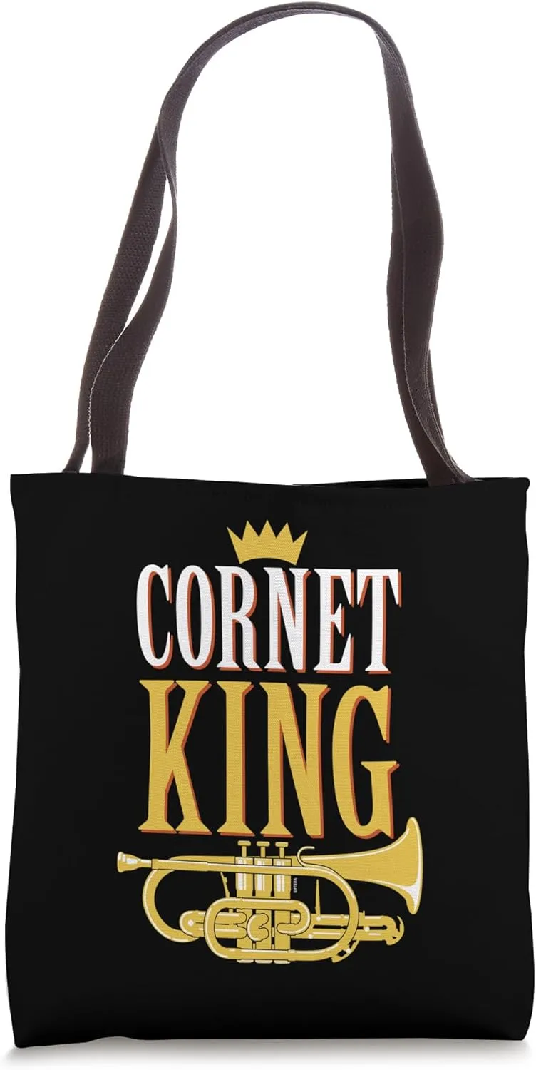 Joke for Cornet Men in Brass Band A Funny Cornet Player Tote Bag