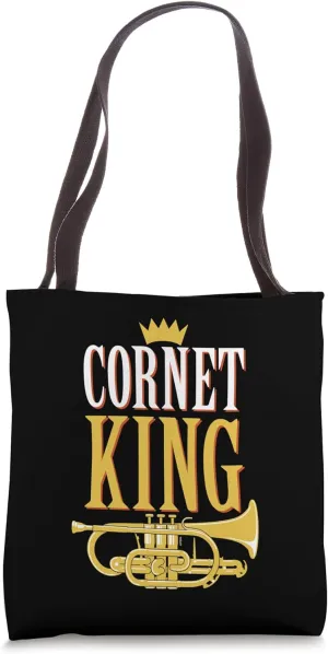 Joke for Cornet Men in Brass Band A Funny Cornet Player Tote Bag