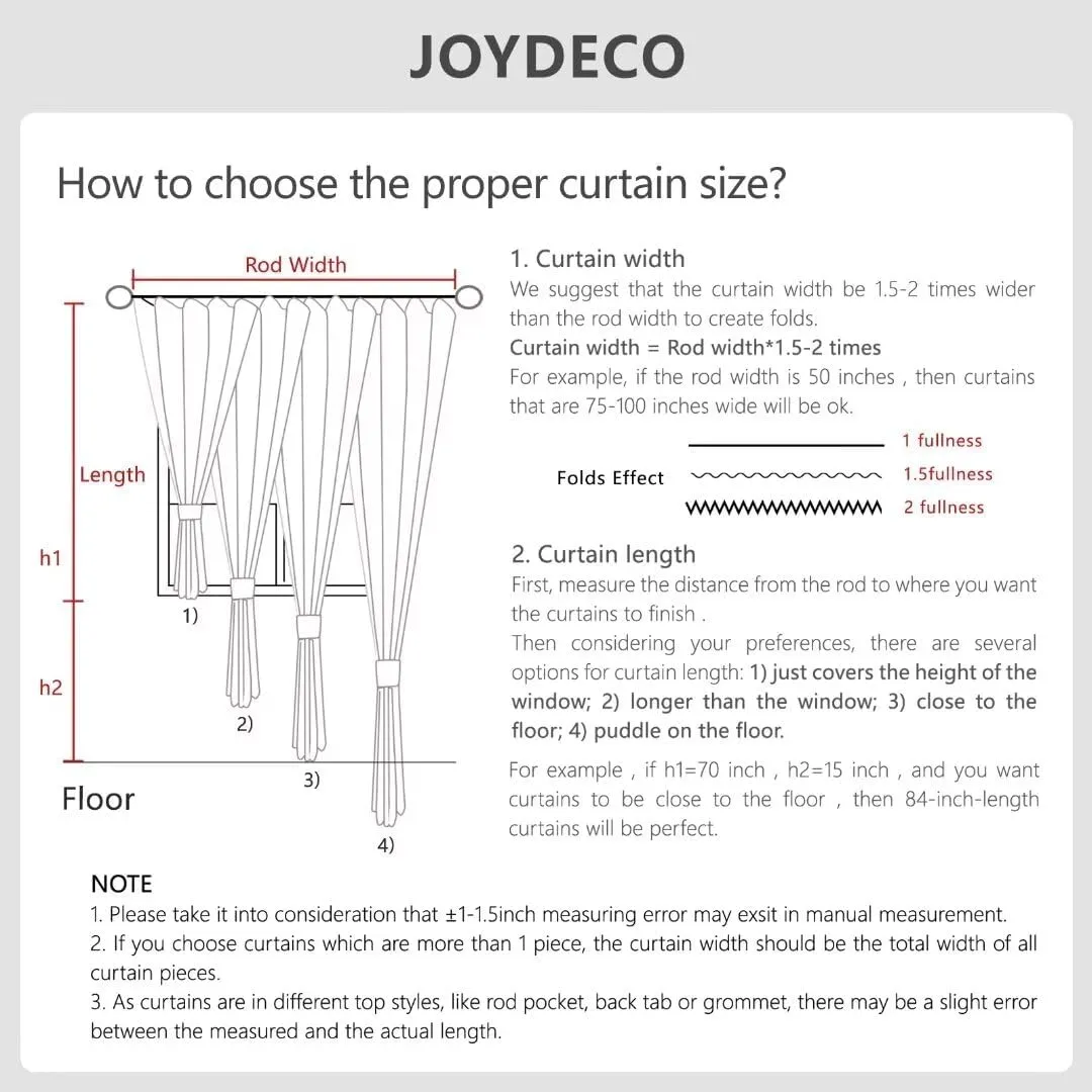 Joydeco Linen Curtains 96 inches Long 100% Blackout Drapes 95 inch Length 2 Panels Set for Bedroom Living Room Black Out Darkening Curtain Thermal Insulated Back tab Rod Pocket(52x96 inch,Light Grey)