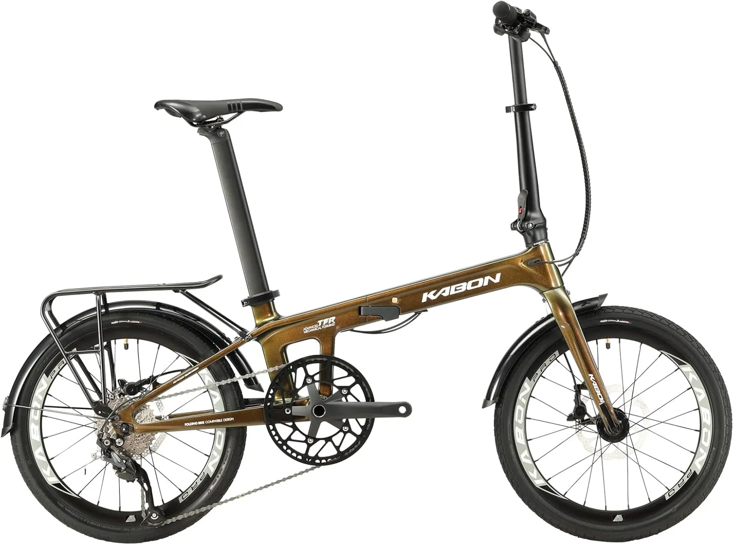 KABON Folding Bike for Adults, Carbon Fiber Mini Compact Folding Bike for Women Commuters City Foldable Bicycle 20inch Wheel