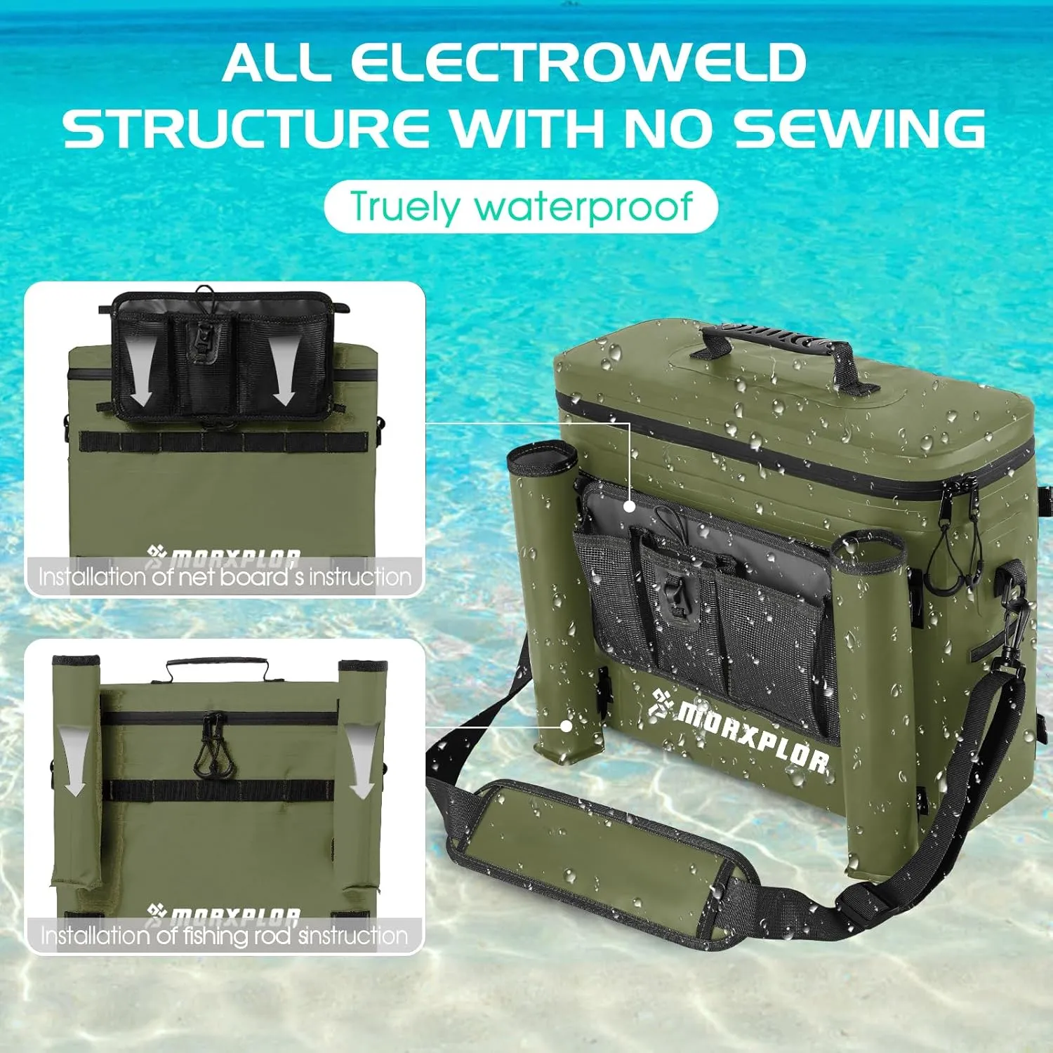 Kayak Cooler,Waterproof Kayak Seat Back Cooler for Kayaking,Kayak Accessories Cooler Bag,Protable Ice Chest,Beach Cooler,Travel Cooler for Camping or Lunch Bag