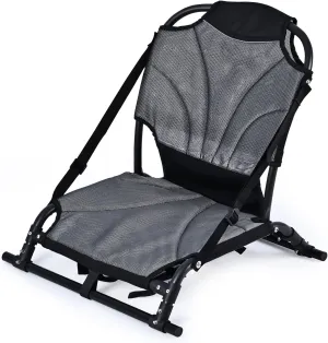 Kayak Seats with Back Support, Aluminum Alloy Folding Kayak Seat, Breathable Textile Mesh Fabric Material, Adjustable Universal Paddle Board Seat for Fishing, Inflatable Kayaks, Sup, Canoe