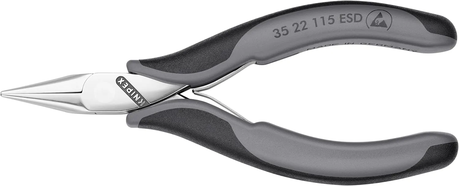 Knipex 35-22-115-ESD ESD Precision Electronics Pliers (half-round jaws) - MultiGrip