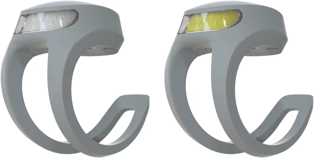 Knog Frog Bike Headlight and Tail Light Set - USB-C Rechargeable Bicycle Light with 40 Lumen Front & 20 Lumen Rear Output, 9 Modes, Flexible Mount, IP65 Water Resistant Bike Light