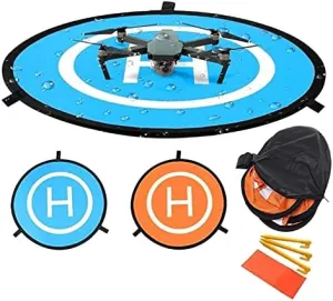 Krixis 2024 1 Set Drone Parking Apron Pad 90/110cm Foldable Helicopter Accessory Tello Drone Accessories Folding Drone Landing Pad - (Color: 90CM)