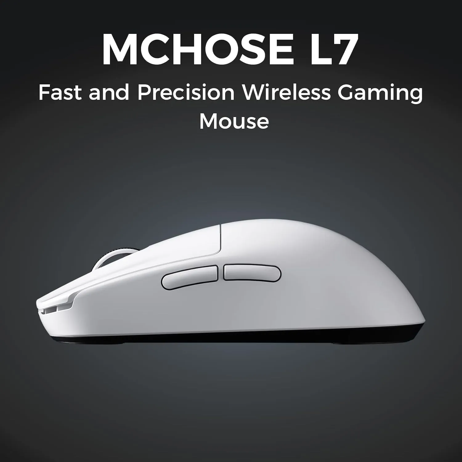 L7 Ultra Wireless Gaming Mouse, PAW3950 42K Sensor, Wireless/Wired Dual 8K Polling, 39g Ultra-Light Weight, 2.4GHz RF/BT/Wired Tri-Mode Connection (Ultra-PAW3950 42K Sensor, White)