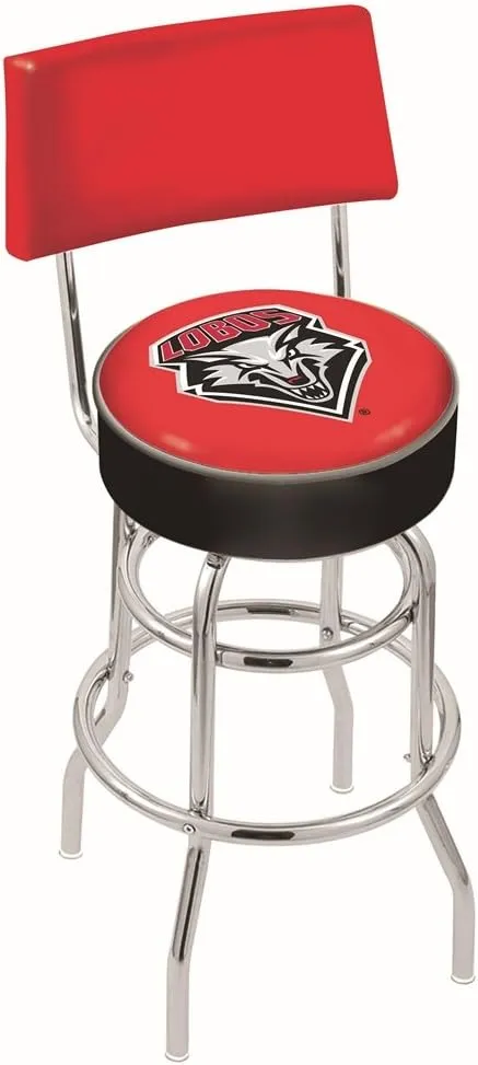 L7C4 New Mexico 25" Double-Ring Swivel Counter Stool with Chrome Finish