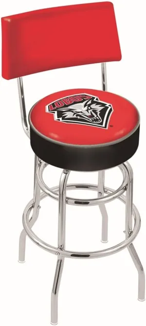 L7C4 New Mexico 25" Double-Ring Swivel Counter Stool with Chrome Finish