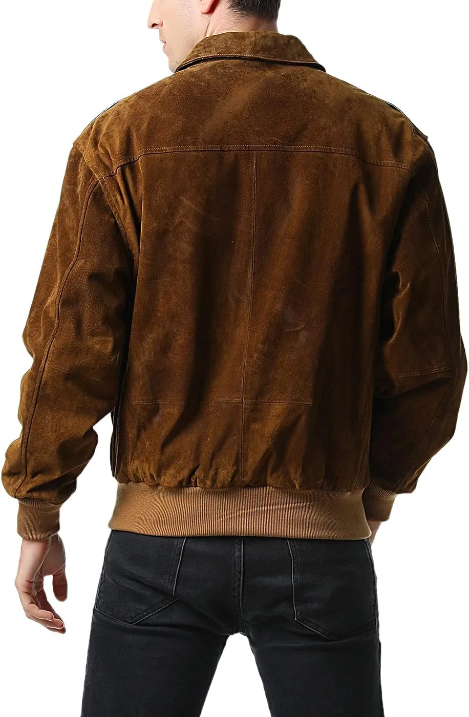 Landing Leathers Men Air Force A-2 Suede Leather Flight Bomber Jacket (Also available in Big & Tall)
