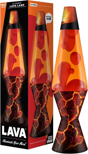 Lava® Lamp - 14.5" Volcanic Crags - The Original Motion Light - Red Wax and Orange Liquid - Item #2078 (Amazon Exclusive)