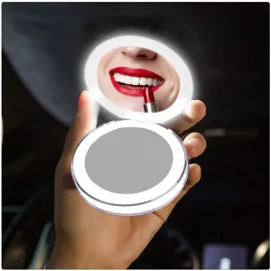 Led Makeup Mirror Touch Screen Vanity Lights 180 Degree Rotation Table Countertop Cosmetics Bathroom Mirror (Color : B Makeup Mirror)