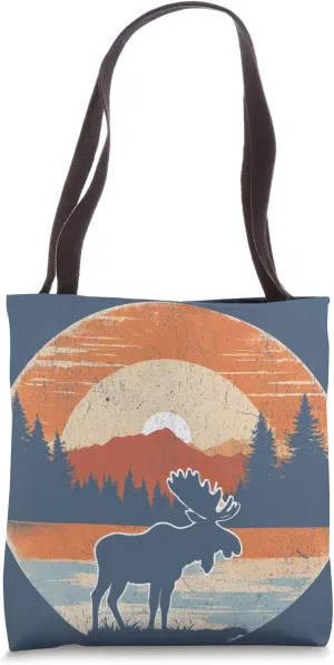Legendary Moose Vintage Wilderness Sunset Inspiring Outdoors Tote Bag