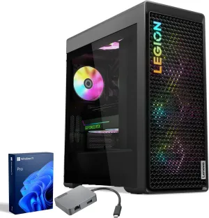 Lenovo Legion Tower 7i Gen 8 Intel i9-14900KF, NVIDIA GeForce RTX 4080 Super Premium Pro Gaming Desktop, 64GB DDR5, 4TB SSD, RGB Light, Wired M&K, Wi-Fi 6, Bundle USB-C Travel Hub G2 Dock