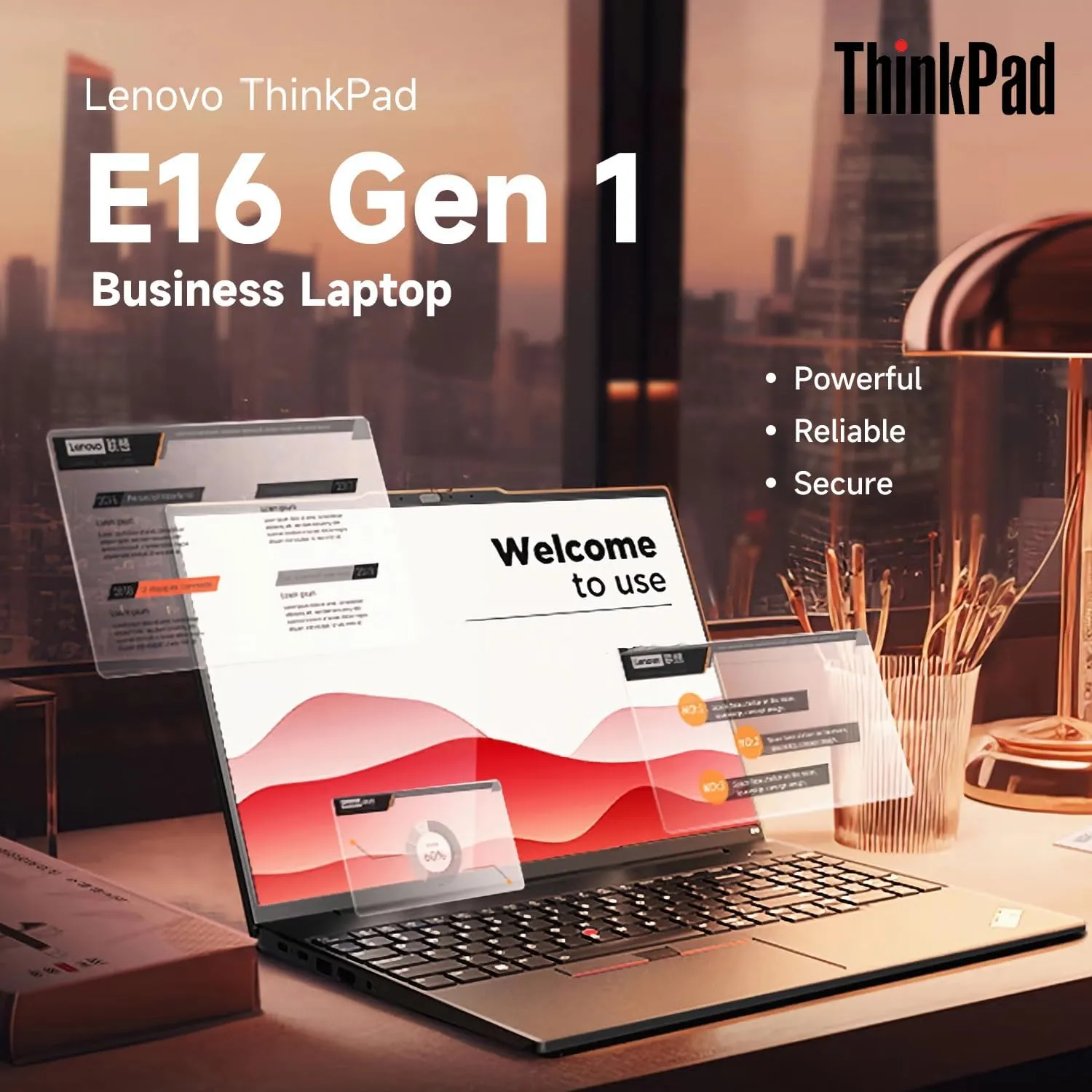 Lenovo ThinkPad E16 Business Laptop, 16" FHD  Display, AMD Ryzen 7 7730U, 24GB RAM, 1TB SSD, HDMI, FP Reader, Backlit Keyboard, Wi-Fi 6, Win 11 Pro w/AI Copilot, Bundle with Targus Docking Station