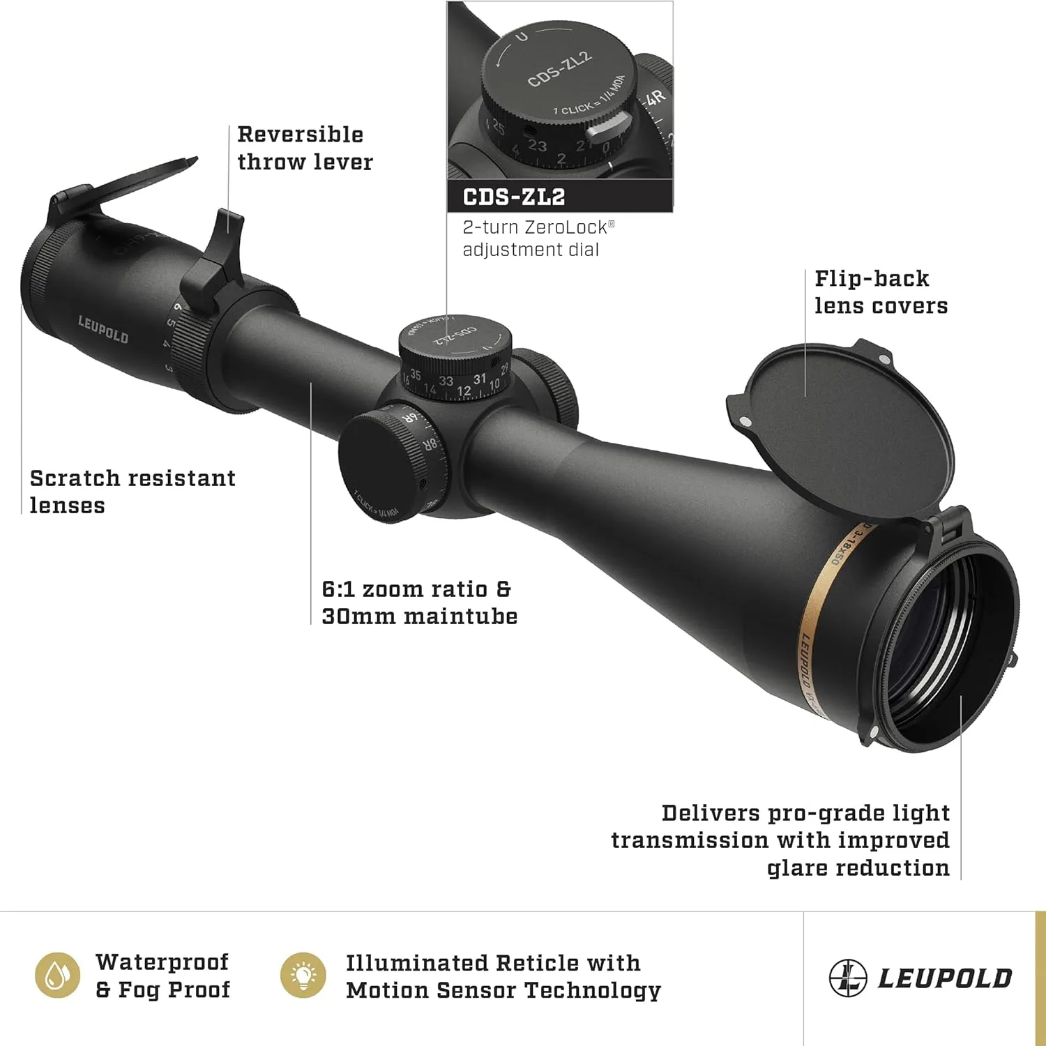 Leupold VX-6HD 3-18x50mm Riflescope