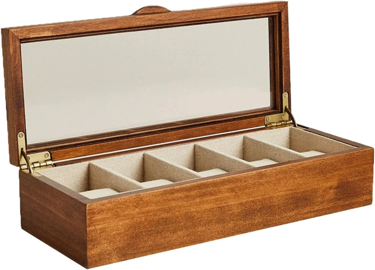 LHX Wooden Glass Watch Box Watch Storage Box Watch Box Display Wooden Box 30 * 12 * 7cm