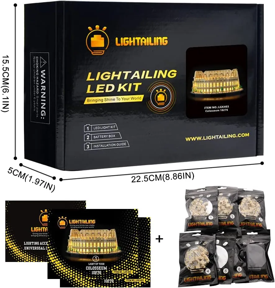 Lightailing Light Set for (Creator Colosseum Building Blocks Model - Led Light kit Compatible with 10276 (NOT Included The Model)