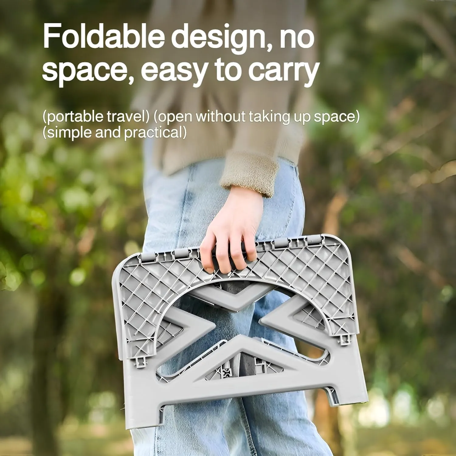 [lilaBelle]【Multi-Scenario Foldable Toilet Stool】200lbs PP Portable Commode for Car, Camping, RV – Leakproof Design with Sanitary Bags & Stabilizing Base, Compact Travel Toilet for Families