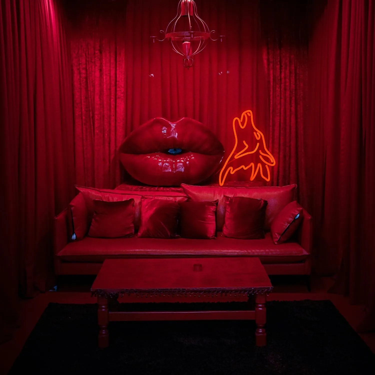 LISIGNVE Wolf Neon Sign Red Led Cute Wolf Neon Lights for Wall Decor Dimmable USB Bedroom Sign Lights for Kids Room Home Decor Party Gifts
