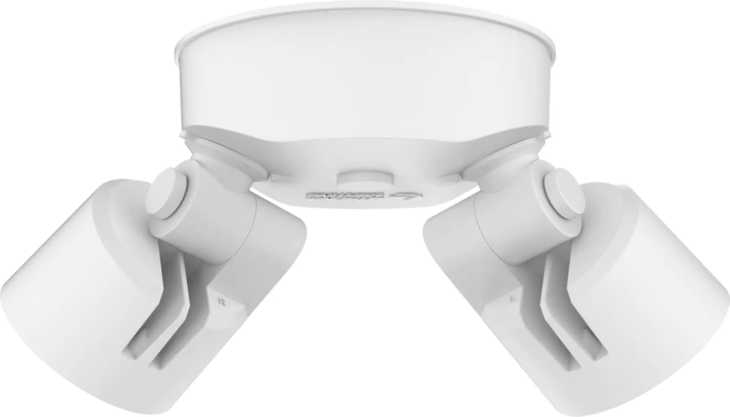 Lithonia Lighting HomeGuard 2-Light LED Outdoor Flood Lights, Wall or Ceiling Mount Outdoor Lights, 4000K Cool White, Round Heads, White (HGX LED 2RH 40K 120 WH M2)