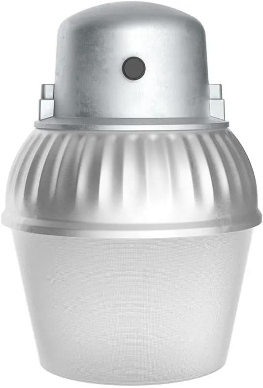 Lithonia Lighting LED Outdoor Flood Light Fixture, Exterior Dusk Dawn Security Light with Photocell Sensor, Gray (OALS10)